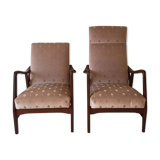 Pair of armchairs in solid teak by Topform 1950s-1960s