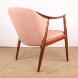 Pair of Scandinavian armchairs in Teak and Fabric, Tyrol model by Gerhard Berg for Westnofa 1960.
