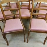 superb series of 8 Empire/Restoration style chairs in solid cherry wood