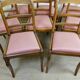 superb series of 8 Empire/Restoration style chairs in solid cherry wood