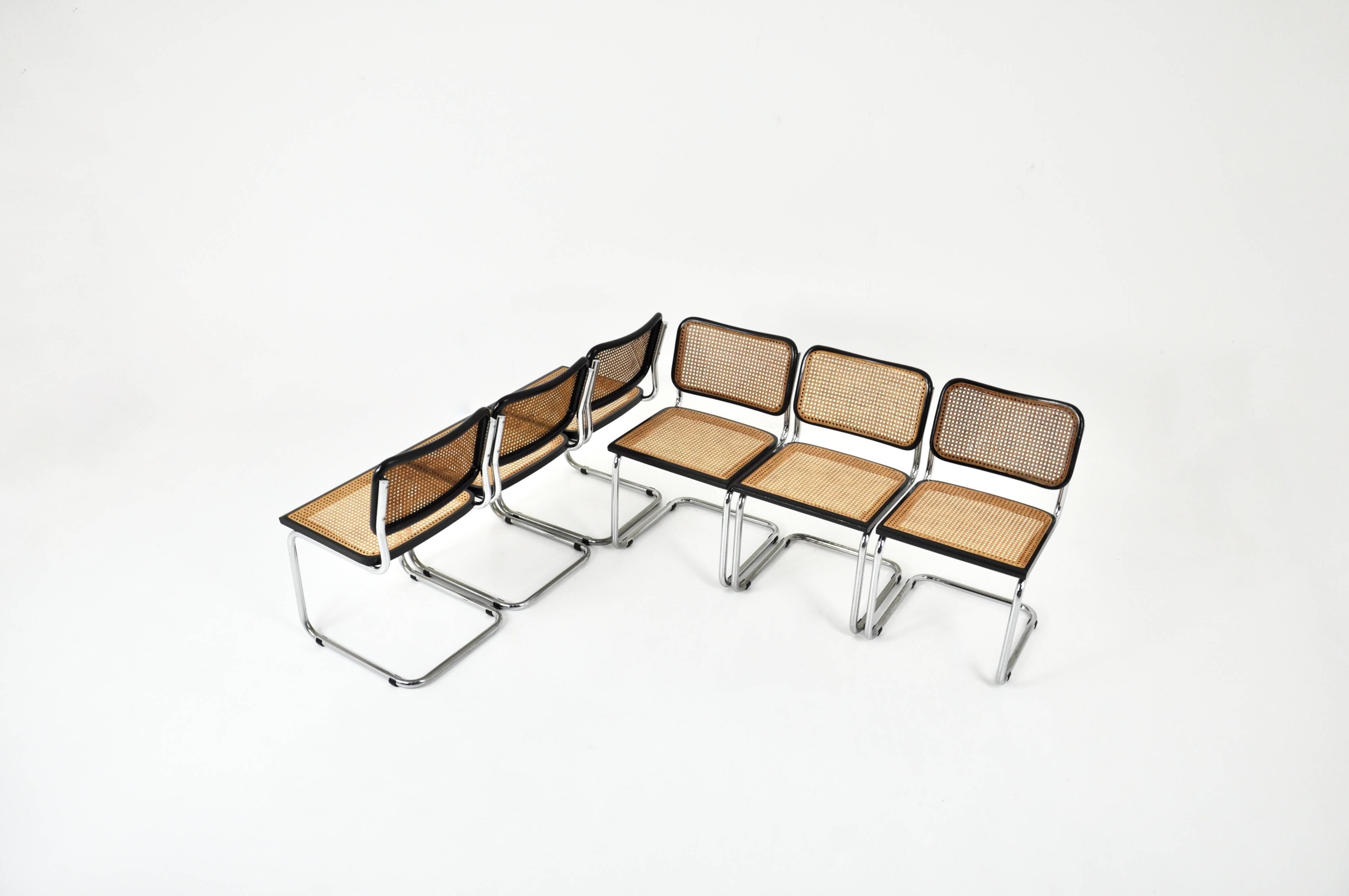 Set of 6 Style B32 Dining Room Chairs by Marcel Breuer