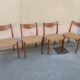 Series of 4 chairs by Bender Madsen and Ejner Larsen for Stølefabrik