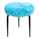 Tabouret moumoute bleue