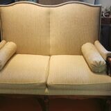 Louis Xlll style walnut bench with sheep bone