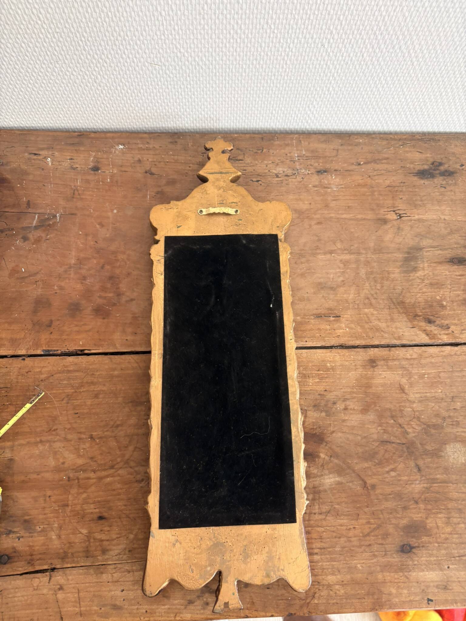 Mirror Witch Trumeau Wall Light Louis XVI Style Vintage Gilded Drapery