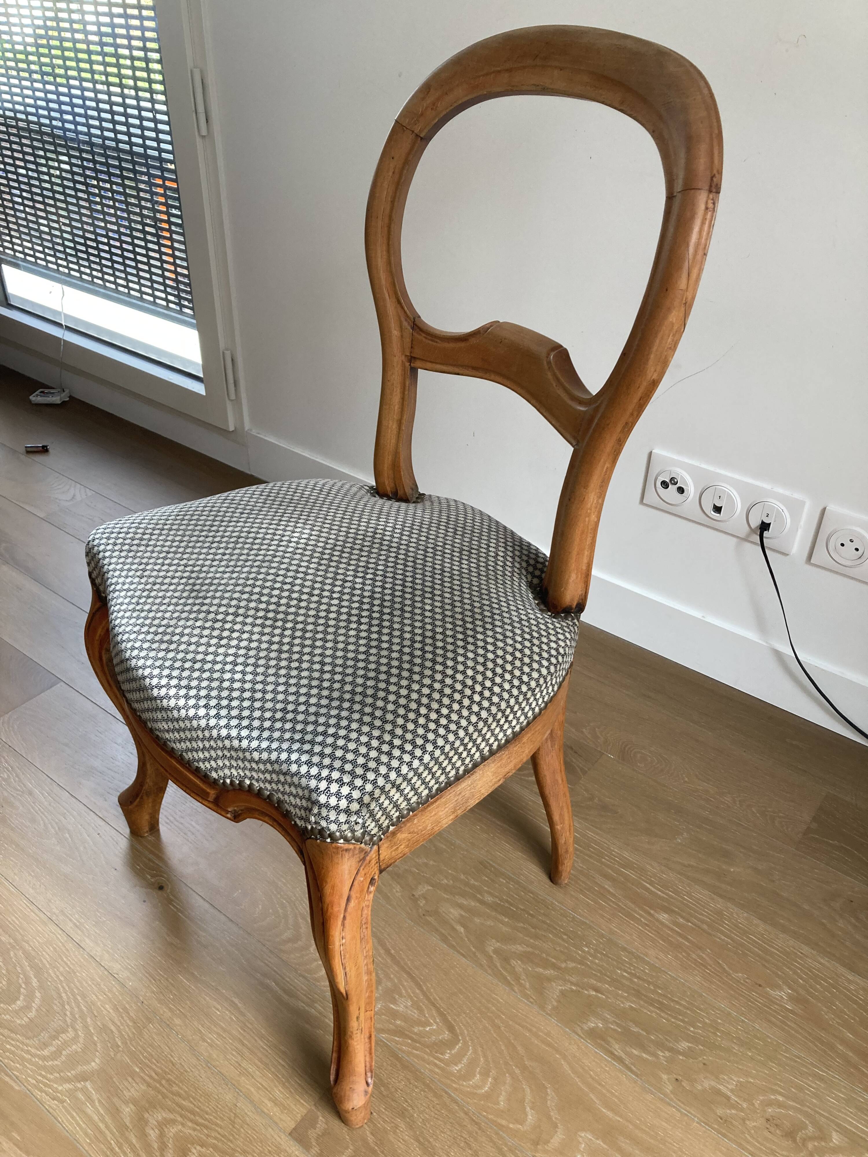Set of 4 Louis-Philippe style chairs