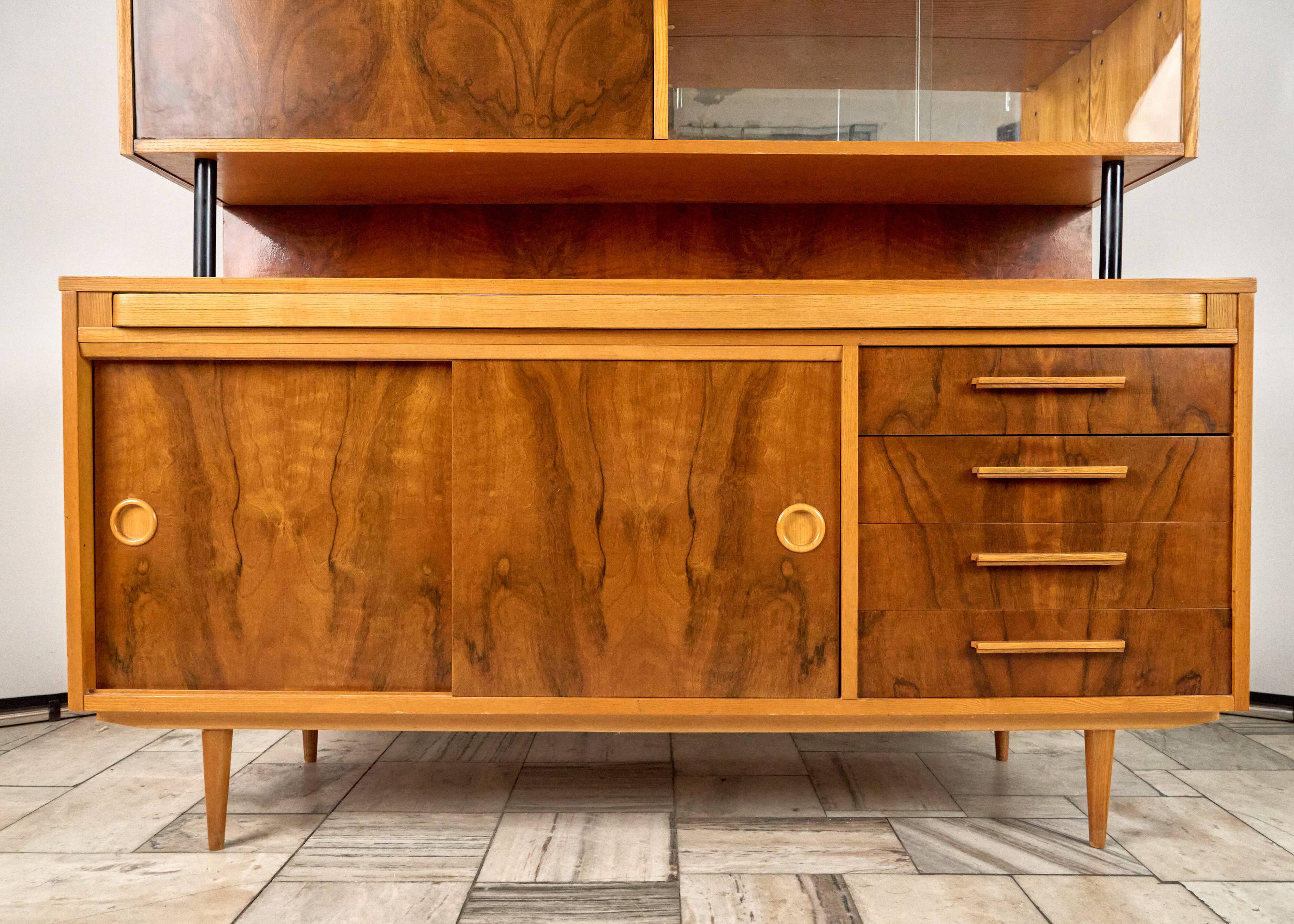 Vintage Credenza with pull-out table, 1960s, Czechoslovakia