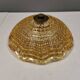 Vintage ceiling lamp in brass and golden/champagne crystal glass 1960s