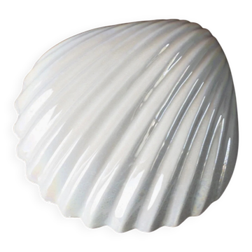 Coupelle coquillage vintage en céramique - pour bijoux ou cadeaux - glaçure multicolore irisée - par Alberto Tomassini Italie années 1980 - idée cadeau unique