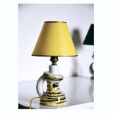 Lampe en céramique jaune vintage
