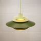 Green Danish Pendant Lamp | Kurt Wiborg Verona, 1970s Mid-Century