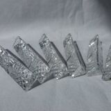 6 knife holders in cut crystal