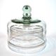 Old cheese bell in green blown glass - Vintage Globe display 19cm
