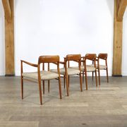 Set Of 4 Model 56 Dining Chairs In Oak By Niels Otto Møller, 1960s