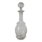 small engraved glass wine carafe early 20th century