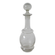 small engraved glass wine carafe early 20th century