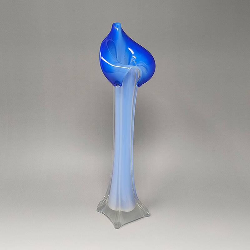 1960s Astonishing Jack in the Pulpit "Calla Lily" vase in Murano Glass