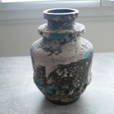 Ceramic vase with fat lava decor, Germany 7323-25