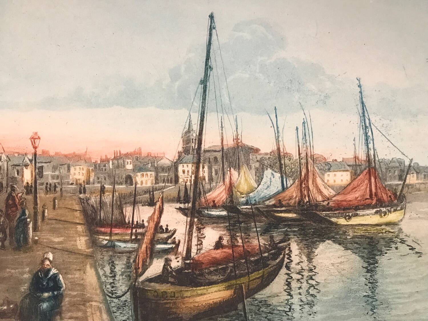 Eugène GAUGUET, 1872-1943.Les Sables d’Ollone.Eau-forte aquatinte