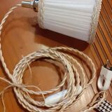 Stroller with pleated fabric lampshade