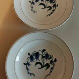 Hollow plates series of two earthenware Longchamp décor Simone