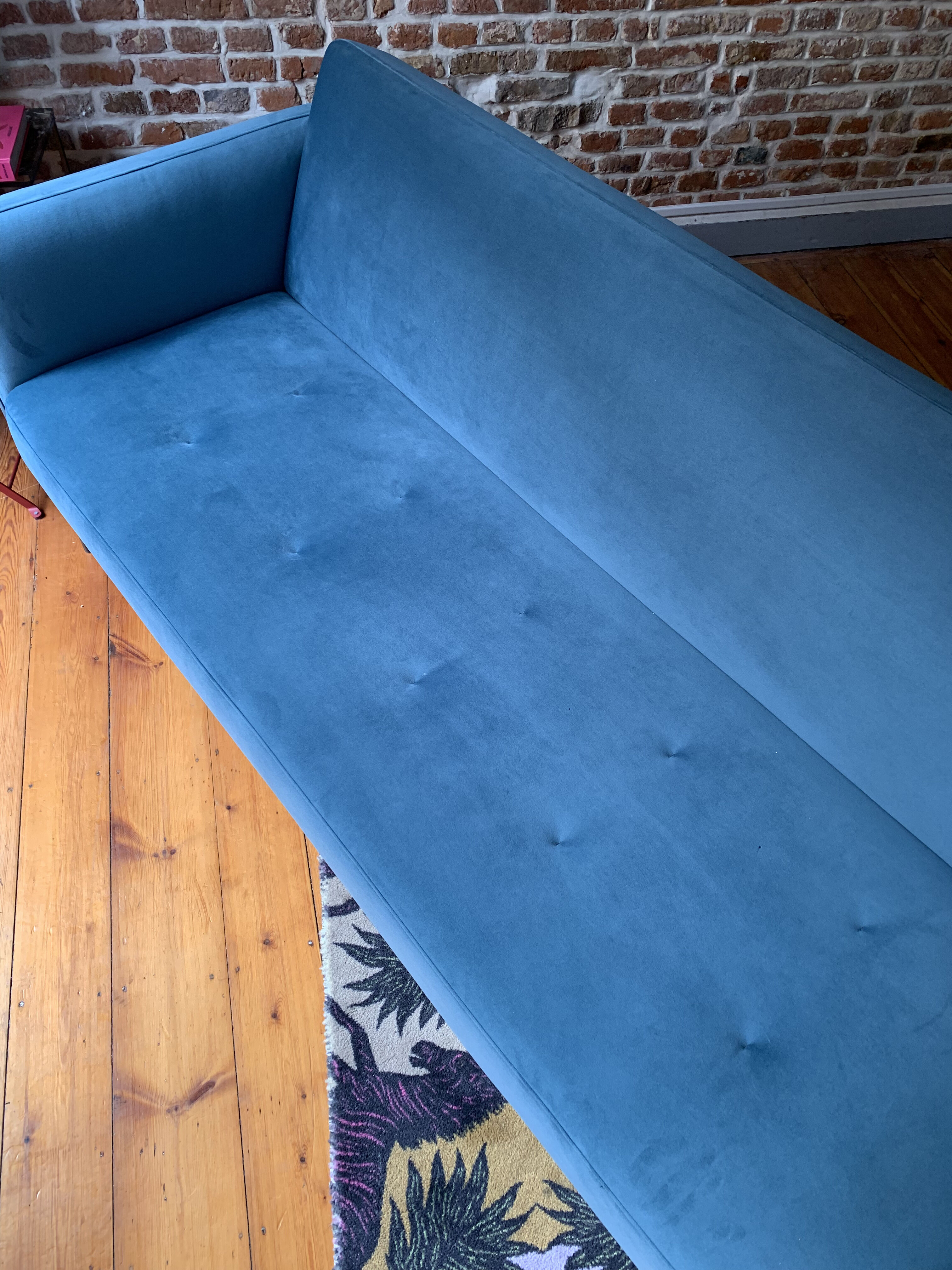 Sofa bed sofa bed, steel blue velvet (Made.com