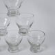set of 6 wine glasses in chiseled glass 1960 9 X 8 cm