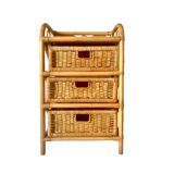 Vintage rattan and bamboo chest of drawers