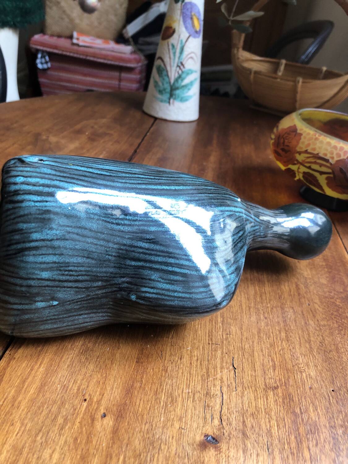 Vintage storm candle holders signed