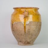 Yellow South-West confit pot, glazed terracotta