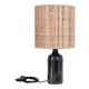 Lampe en grès et rabane