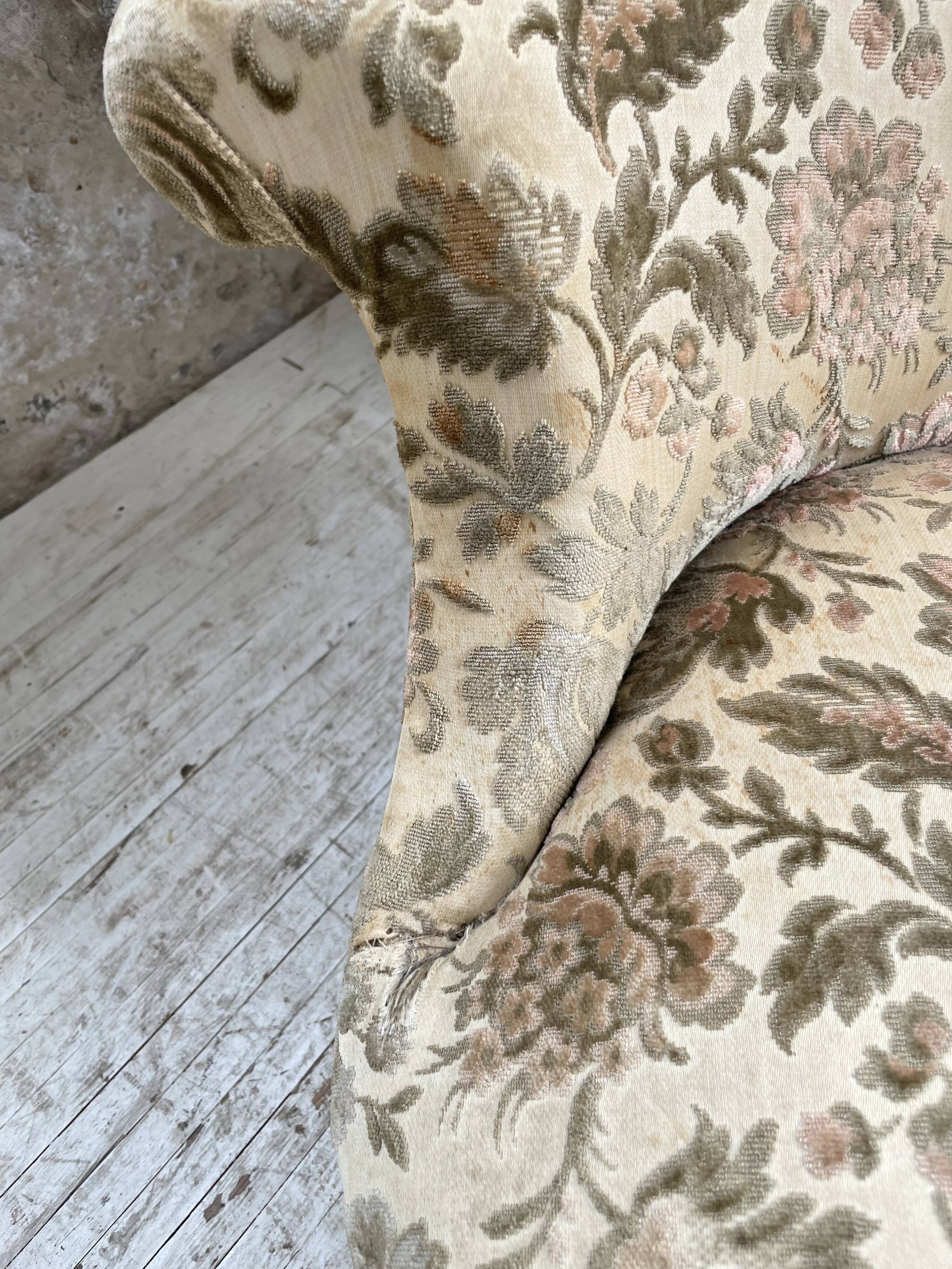 Fauteuil napoléon fleuri XIXème