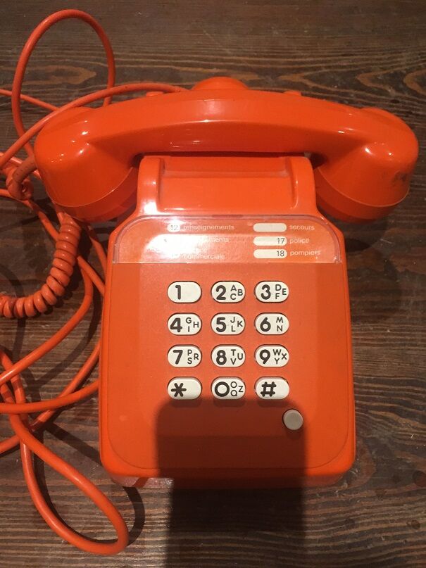 Orange vintage phone