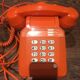 Orange vintage phone