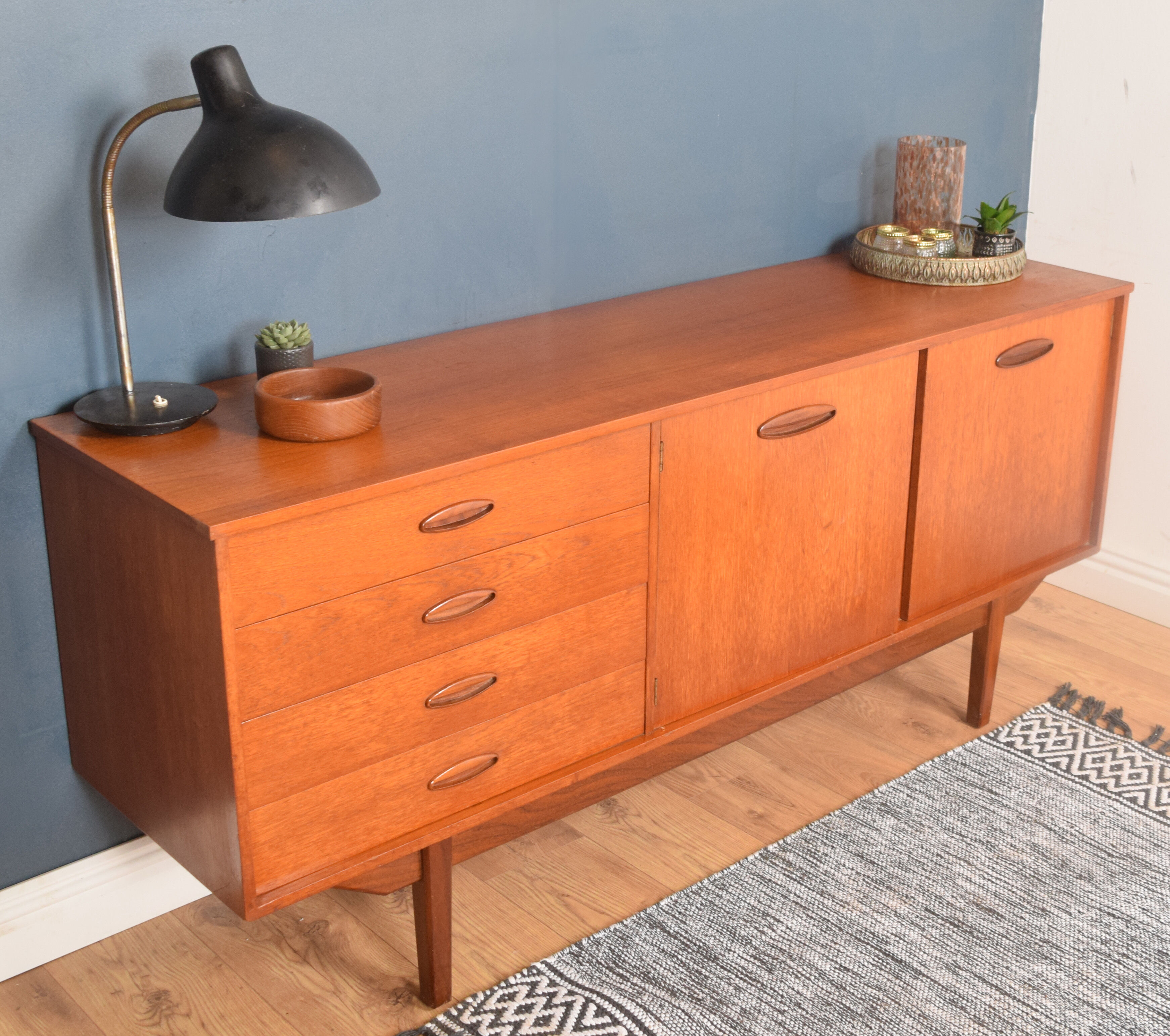 Restored Retro 1960s Homeworthy Teak Sideboard