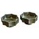 Pair of bowls/candle holders Just Andersen in metal Disko, Danish Grace