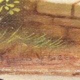 Mid 20th century "undergrowth" french school landscape oil painting