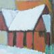 Tage Nilsson, Swedish Modern Landscape, 1960s, Oil on Panel, Framed
