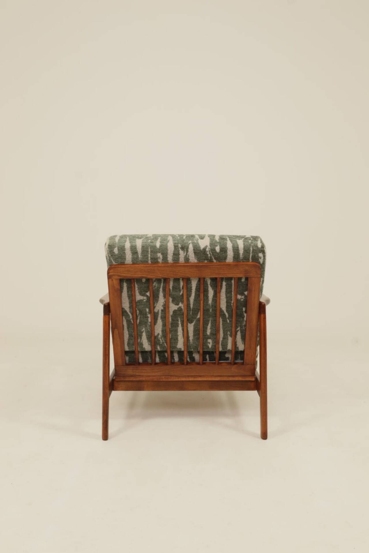 Scandinavian modern long chair jacquard green 1965