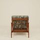 Scandinavian modern long chair jacquard green 1965
