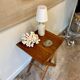 Folding side table in solid wood