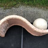 80s design coffee table. made of Mactan travertine stones from Magnussen ponte.