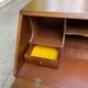 English solid wood donkey back writing desk, 20th century