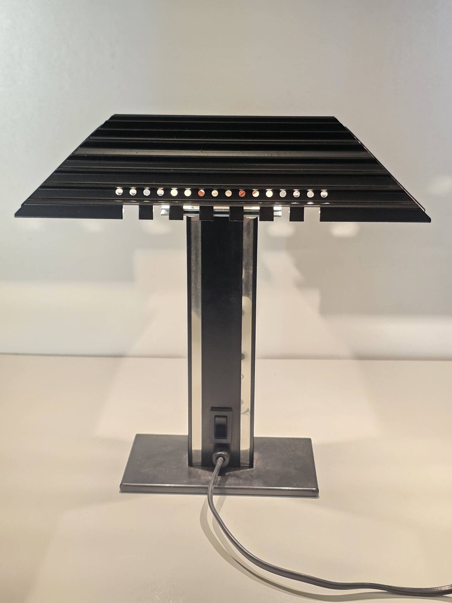 Lampe de bureau halogène Aluminor métal années 70
