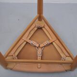 Tripod stools in oak by Uno & Östen Kristiansson for Luxus, 1950s, set of 2