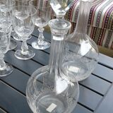 Service 25 glasses and 2 carafe in crystal