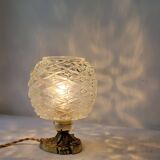 Bronze and glass lamp