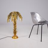Lampe palmier dorée or