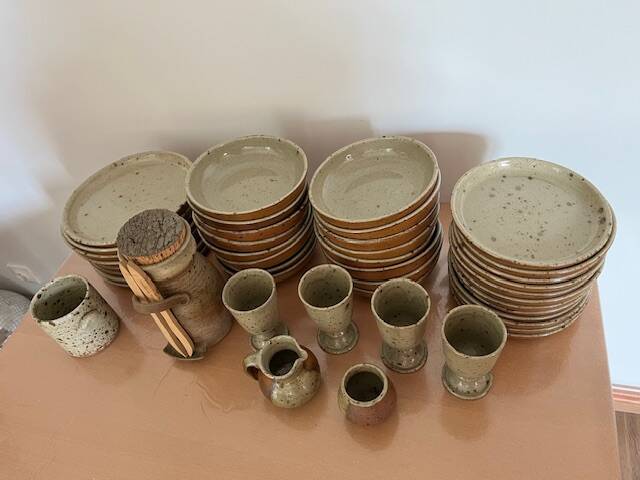 Set of stoneware tableware - 45 pieces