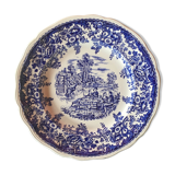 Lot of 12 plates, Luneville & KG, blue décor, country